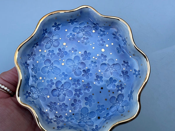 Forget-Me-Not Jewelry Holder, Ceramic Dish