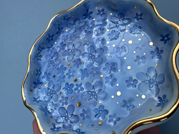 Forget-Me-Not Jewelry Holder, Ceramic Dish