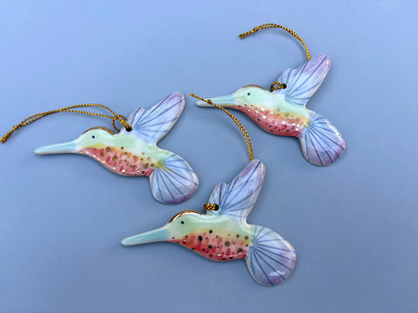 Rainbow Hummingbird Ornament