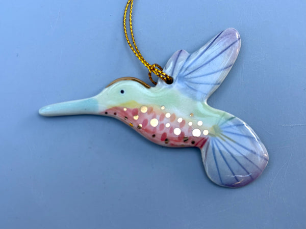 Rainbow Hummingbird Ornament