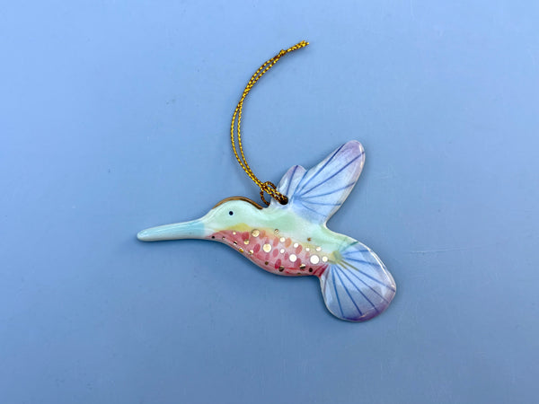 Rainbow Hummingbird Ornament