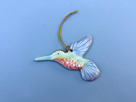 Rainbow Hummingbird Ornament