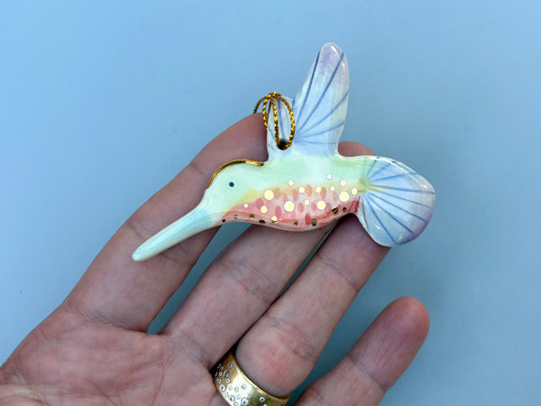 Rainbow Hummingbird Ornament