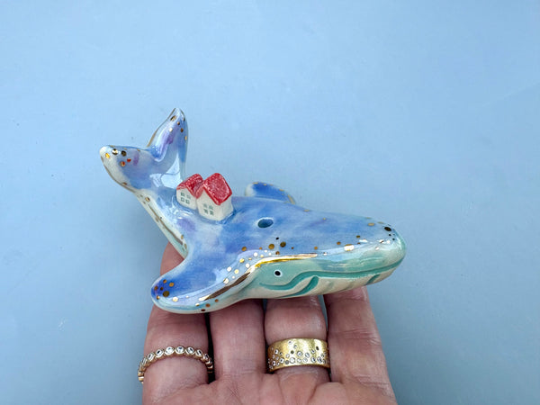 Whale Figurine, Ring Holder and Incense holder - Vuvu Ceramics