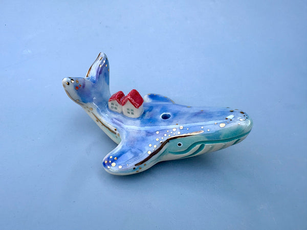 Whale Figurine, Ring Holder and Incense holder - Vuvu Ceramics
