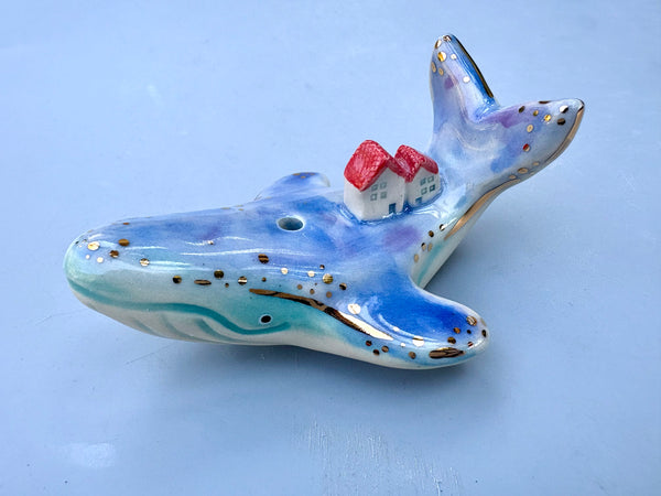 Whale Figurine, Ring Holder and Incense holder - Vuvu Ceramics