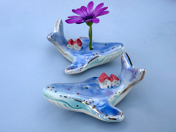 Whale Figurine, Ring Holder and Incense holder - Vuvu Ceramics