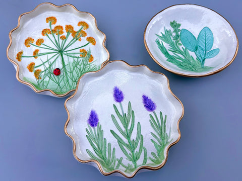 VIDEO COURSE: How to Make A Lavender Dish, with Air Dry Clay (Other herbs and flowers too!)