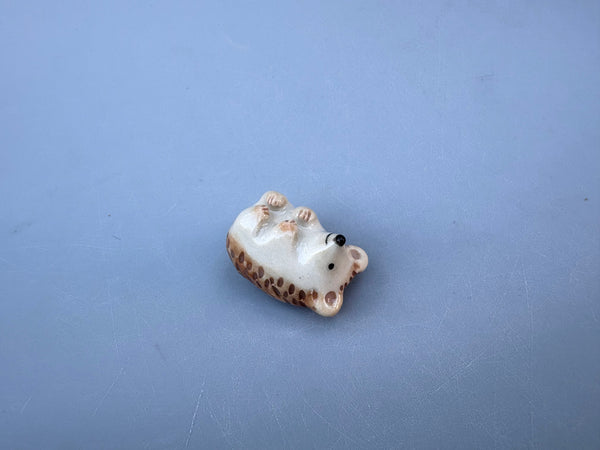Tiny Guardian: Hedgehog Figurine Ceramic Sculpture