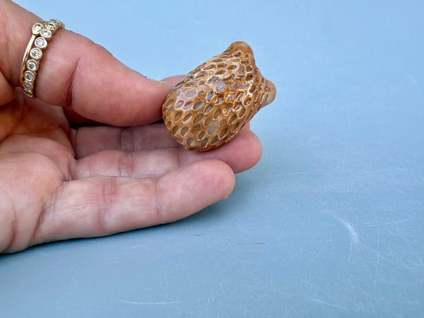 Tiny Guardian: Hedgehog Figurine Ceramic Sculpture