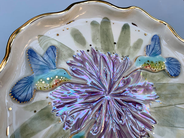 Large Hummingbirds with Agapanthus Flower