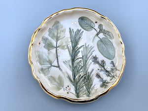 Parsley, Sage, Rosemary, and Thyme Ceramic Jewelry Dish